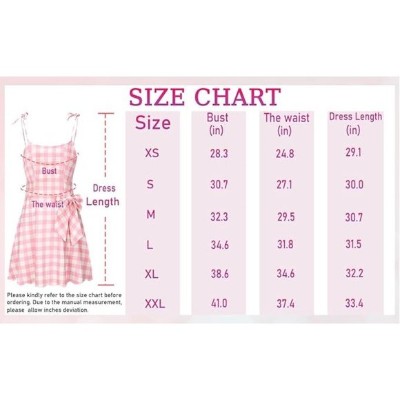 NWT Adorable Barbie Movie Pink Box Gingham Plaid Dress Cowboy Halloween Costumes - Picture 12 of 16